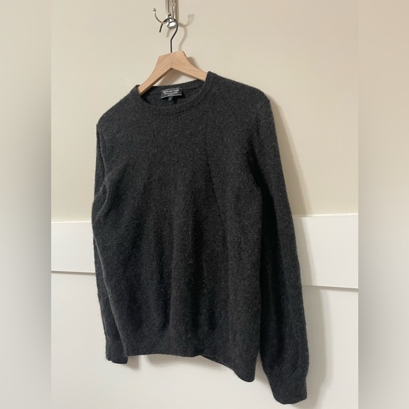 Mantovani Studio Italian Cashmere Luxurious Charcoal Gray Sweater Size Large - Picture 5 of 7